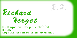 richard herget business card